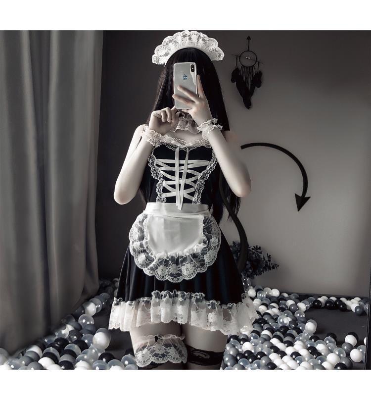 情趣内衣女仆装女佣制服cos度诱惑小胸情趣睡衣可爱jk服直播骚