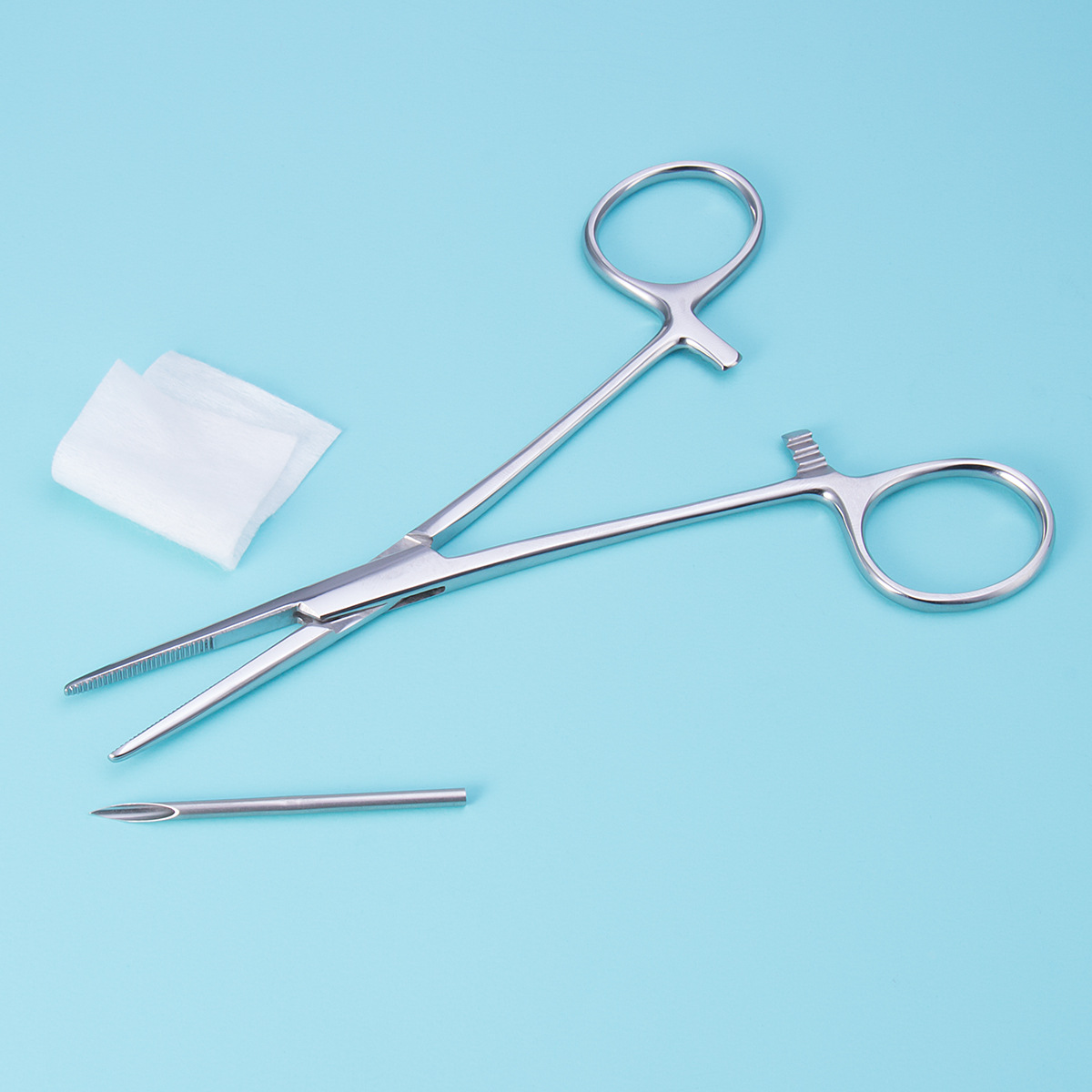 跨境穿刺工具 止血镊子尖嘴夹钳 纹身耗材 穿孔辅助人体穿刺钳