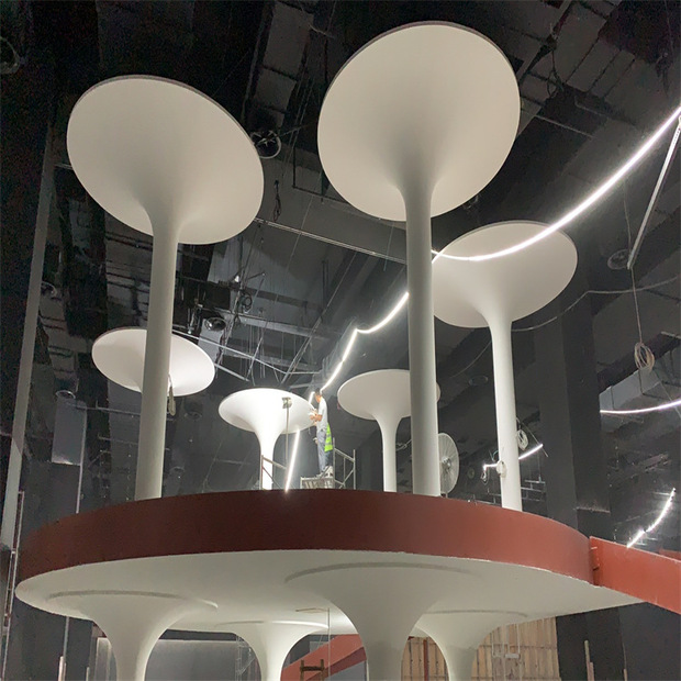 源头厂家grg天花吊顶石膏板包柱造型柱子异形吸音防火新材料商场