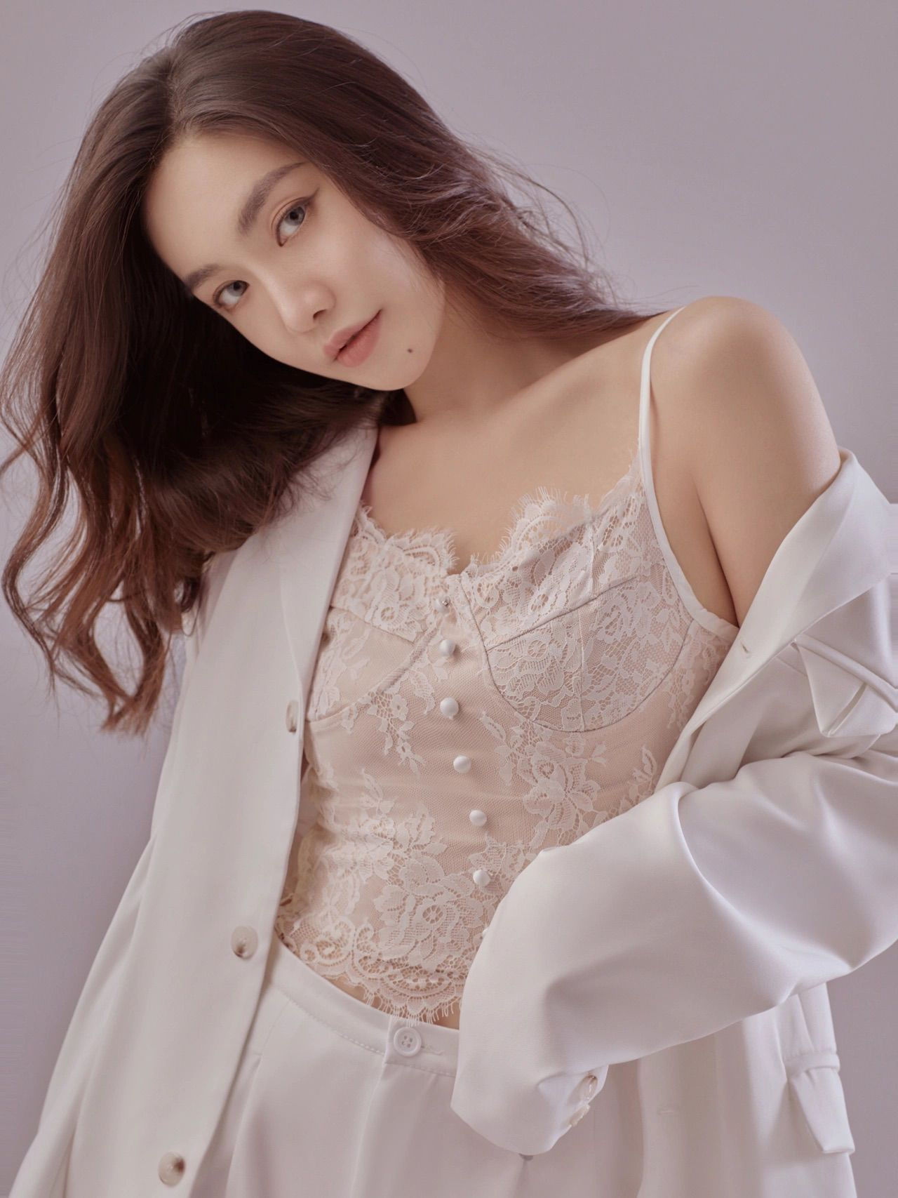 影楼新款个人形象照服装 时尚个性女士西服写真艺术照摄影演出服