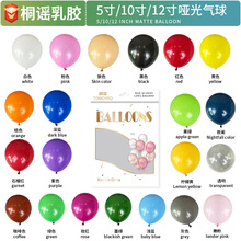 仿美哑光气球5寸10寸12寸18寸加厚乳胶生日布置用品批发生日气球