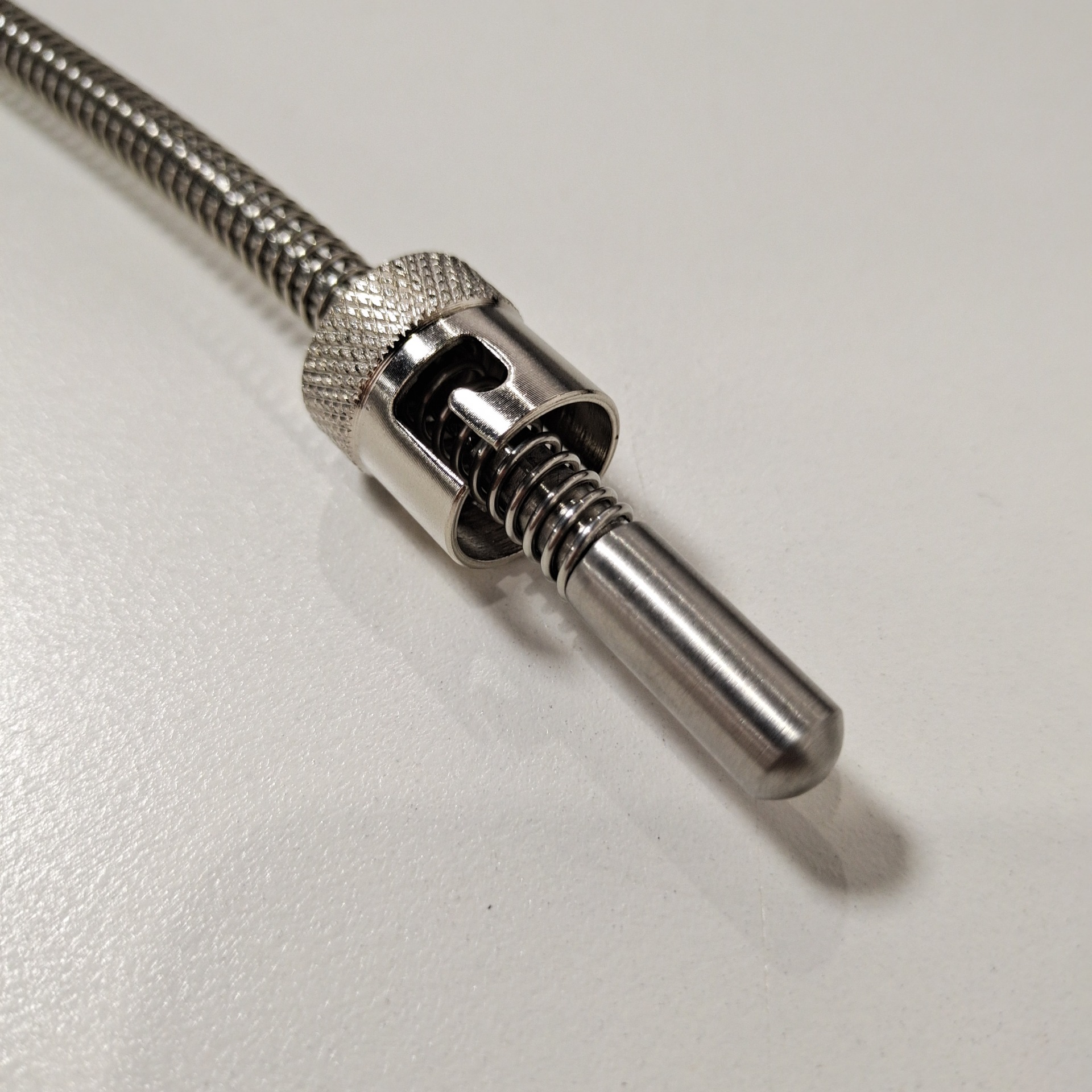 zysensor温度传感器 pt100 压扣式弹簧200mm 管径8mm探头长20mm