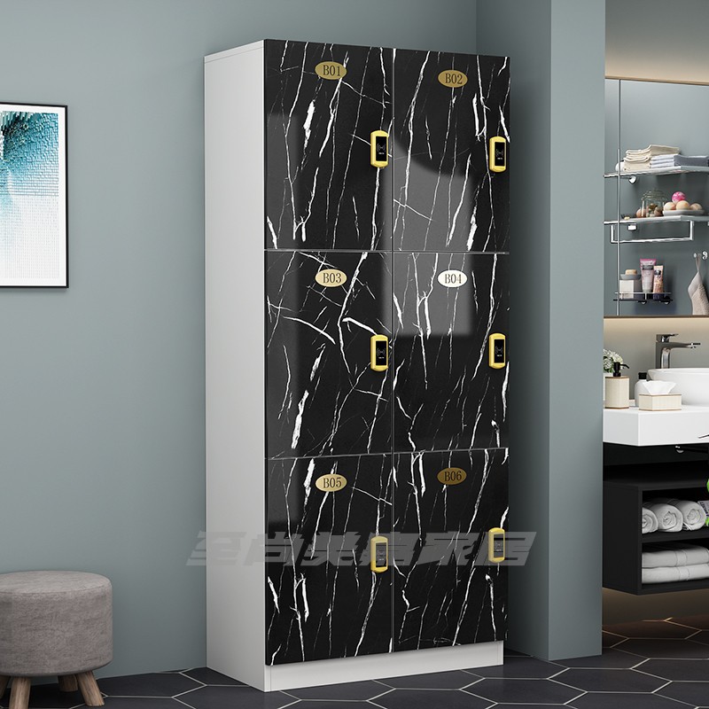 木质更衣柜员工柜美发理发店存包柜储物柜美容院瑜伽馆带锁换衣柜