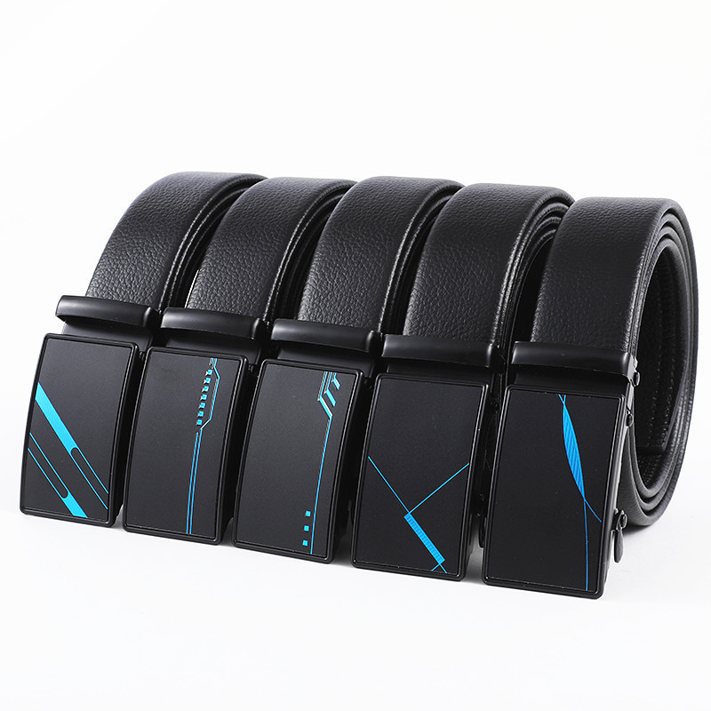 wenzhou belt men‘s business casual imitation acrylic comfort click belt live streaming welfare gift pants belt wholesale