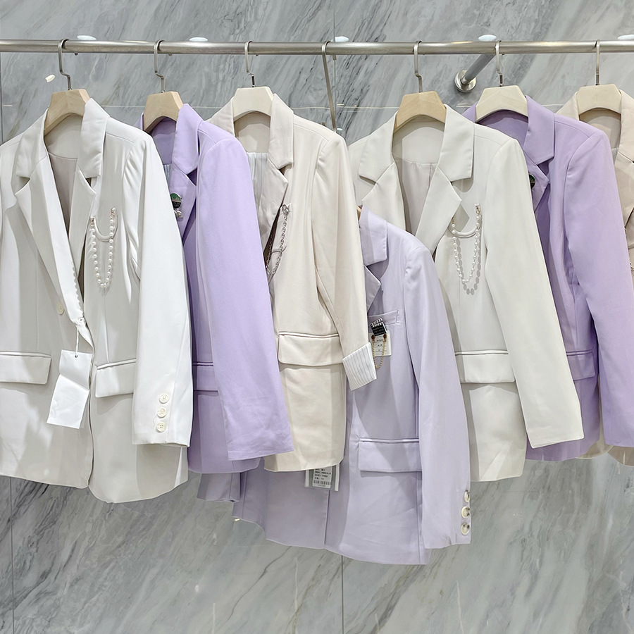 朗色千秋当季新款时尚韩版小西装外套品牌折扣女装实体撤柜一手货