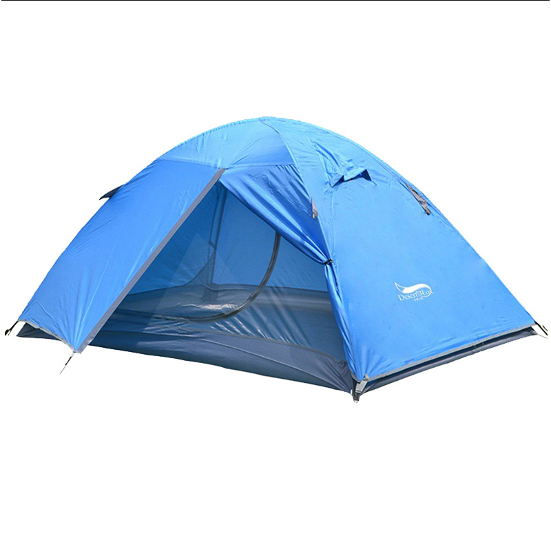 Outdoor Camping Double-Layer Camping Tent Oxford Cloth Material Camping Rainproof Sunscreen Multi-Person Tent
