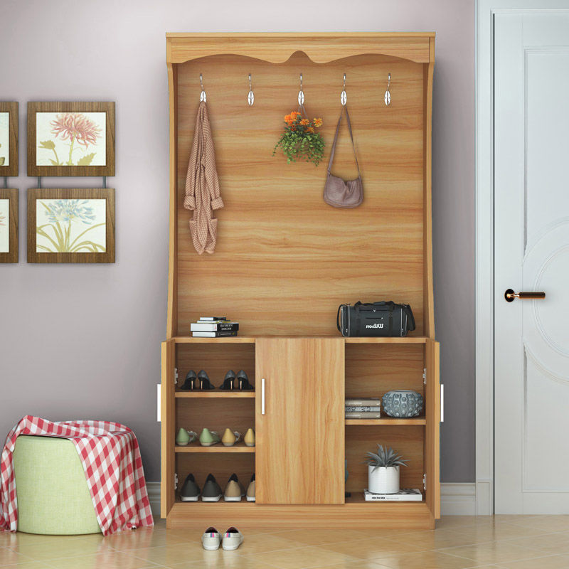 鞋柜家用进门门口挂衣架一体柜经济型新款玄关柜入户门多功能鞋柜