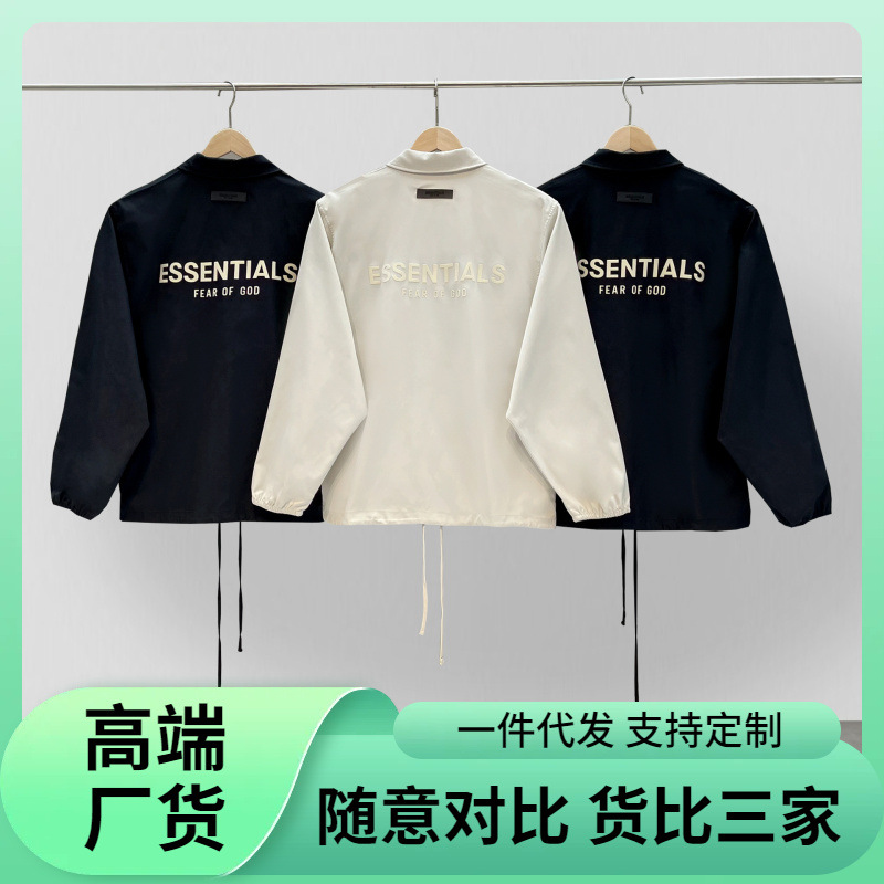 fog外套复线essentials秋冬后背双排印花夹克男美式高街潮流-阿里巴巴
