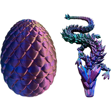 亚马逊热卖3d打印龙蛋套装水晶龙摆件手办玩具dragon egg