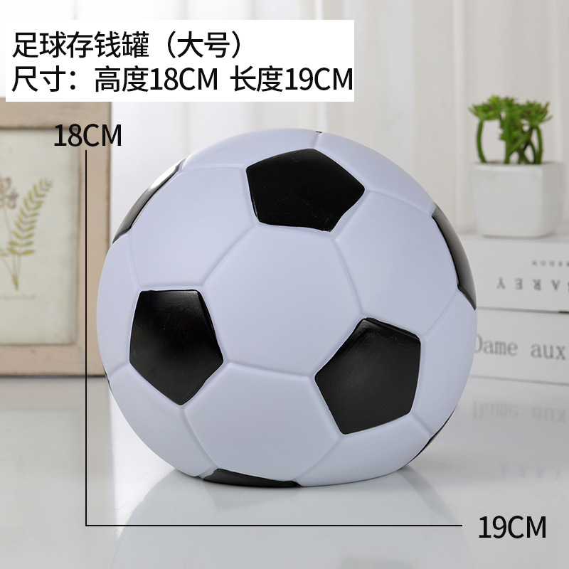 Factory Wholesale Basketball Football Coin Bank Vinyl Drop-Resistant Children Saving Box Student Gift Creative Home Decoration