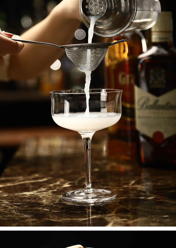 金铭轩 日式木村系马天尼杯 马提尼杯高脚反口鸡尾酒杯宽口香槟杯