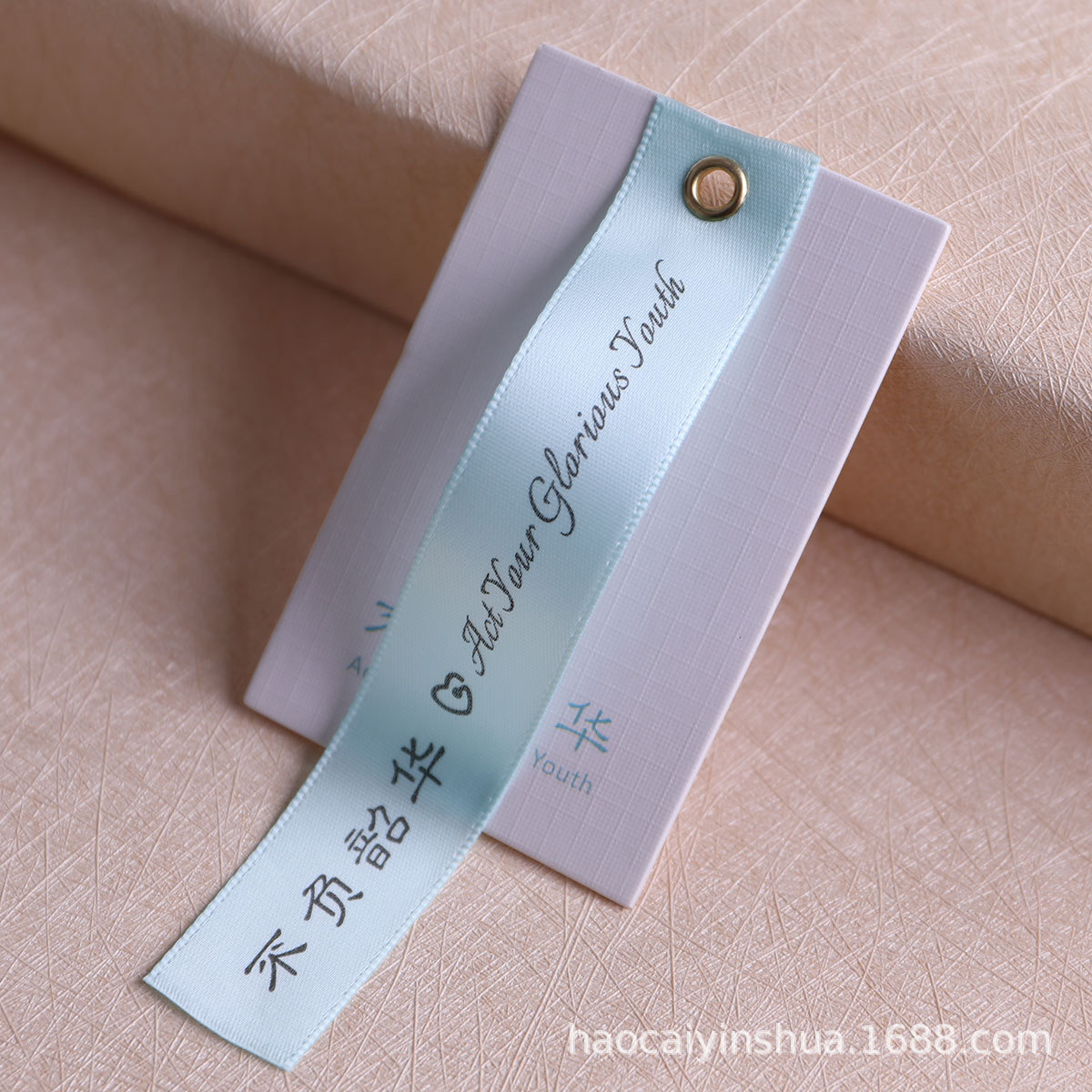 【现货批发】高档婚纱礼服女装缎带布吊牌合格证标签卡牌logo挂牌