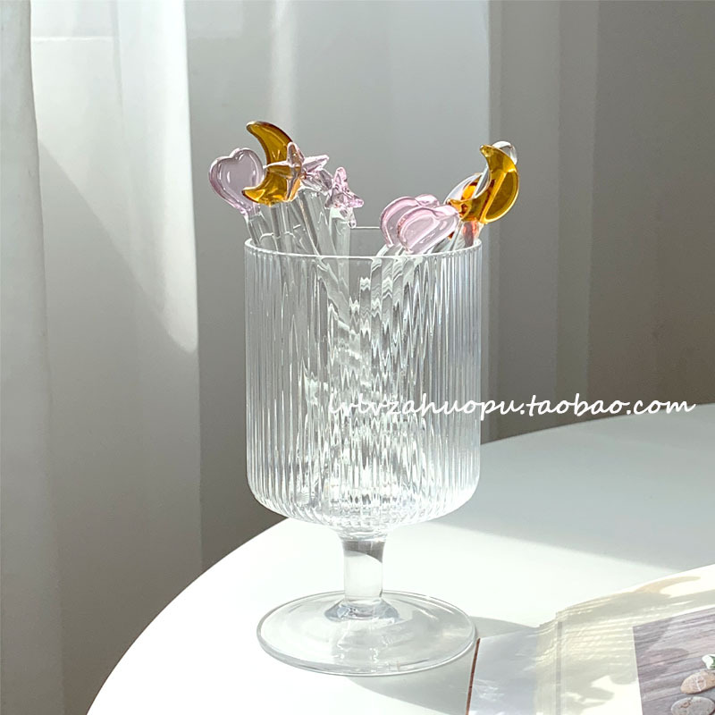 旅侣  韩国ins少女心仙女棒透明玻璃咖啡搅拌棒搅拌勺调酒勺茶勺