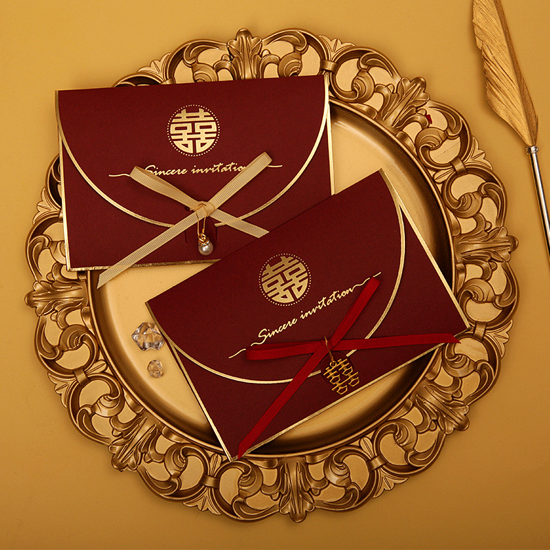 2022新款结婚请柬婚礼请帖喜帖创意个性打印邀请函婚庆用品ins风