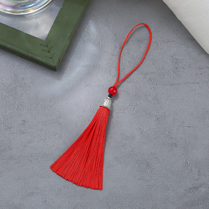 8cm Vintage Antique Tassel Fringe Beaded Hanfu Overlapping-Weight Mobile Phone Tassel U Disk Bookmark Pendants Wholesale