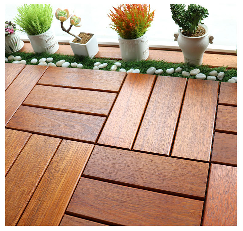 甘巴豆户外地板金不换阳台防腐木印茄木实木地板庭院露台菠萝格