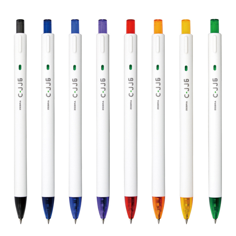 Japanese Zebra Jj6 Rainbow Push Gel Pen Student Black Pen 0.5 Writing Color Signature Pen