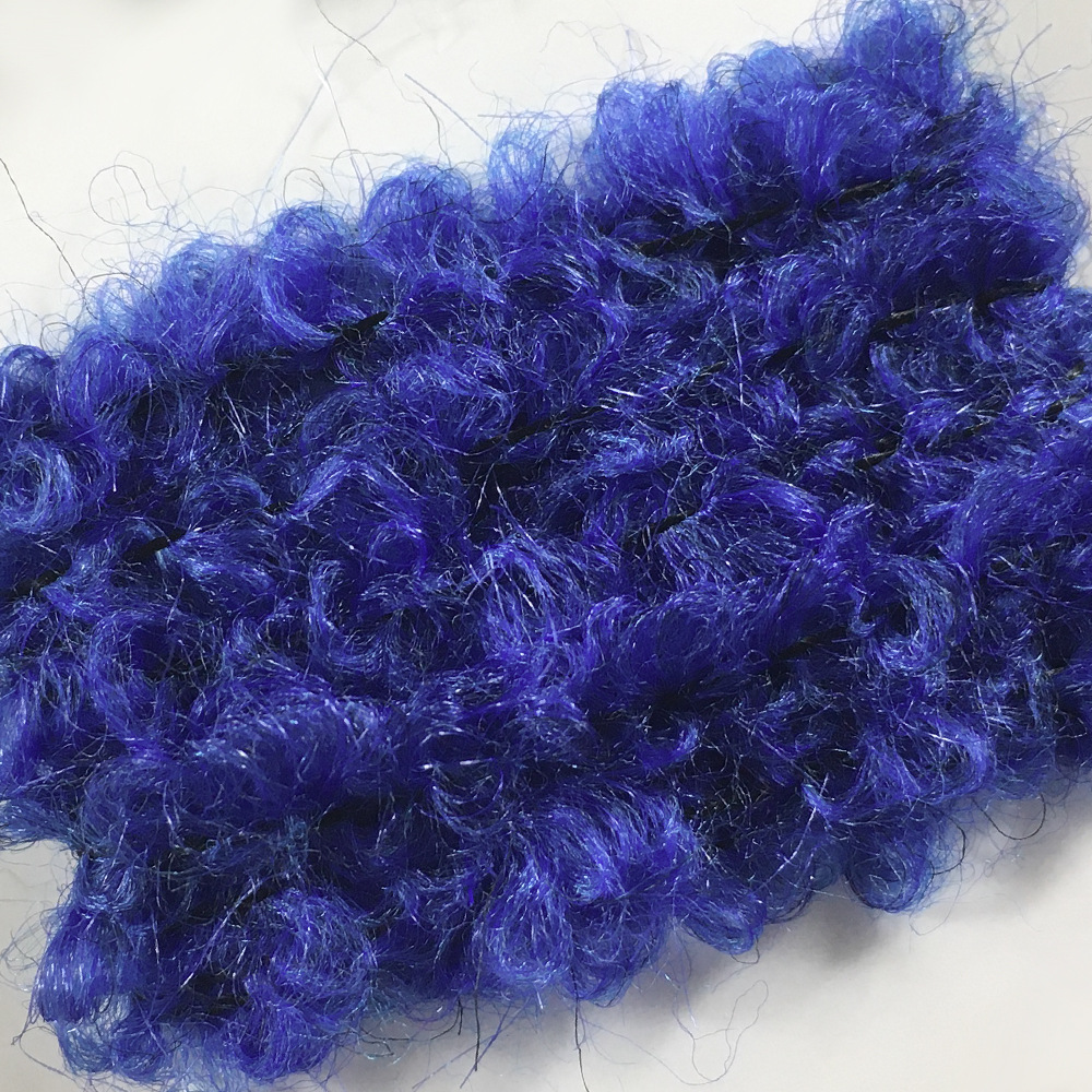 再生涤纶花式纱线色纺羊毛圈圈纱8%羊毛53%再生涤纶grs认证可开ct