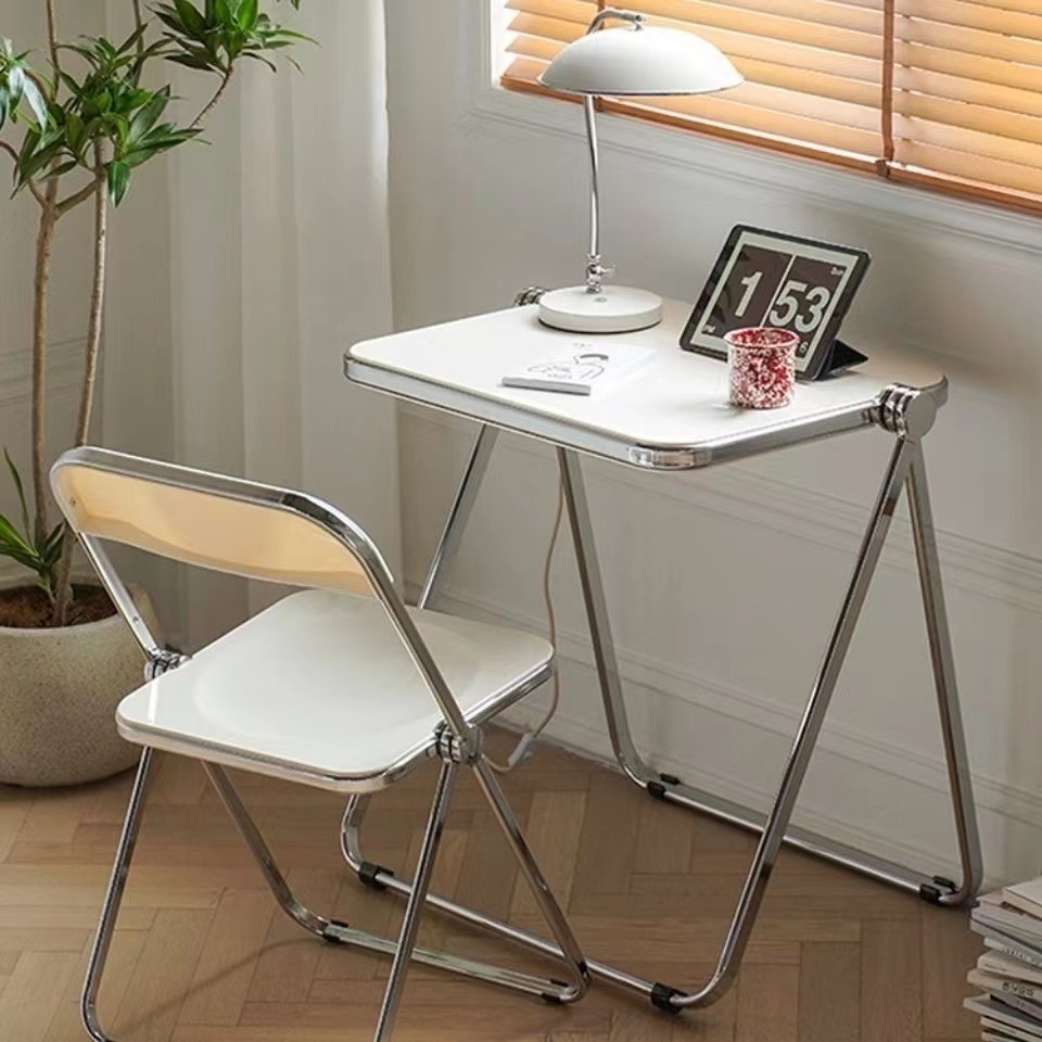 家用便携折叠桌椅亚克力中古透明ins风折叠桌子现代简约学习书桌