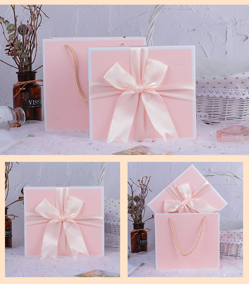 伴手礼盒 浪漫少女粉色衣服泡泡机礼品盒天地盖护肤品 礼品包装盒