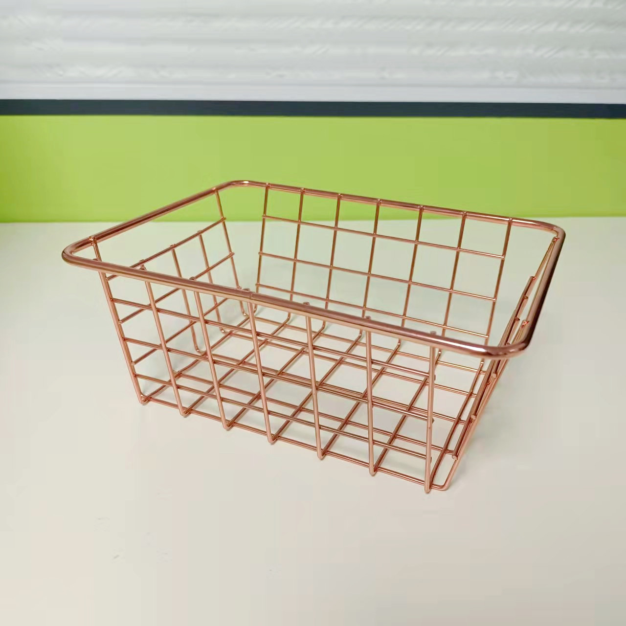 Nordic Instagram Style Iron Art Fruit Storage Basket Kitchen Large Storage Basket Student Dormitory Storage Box Storage Basket