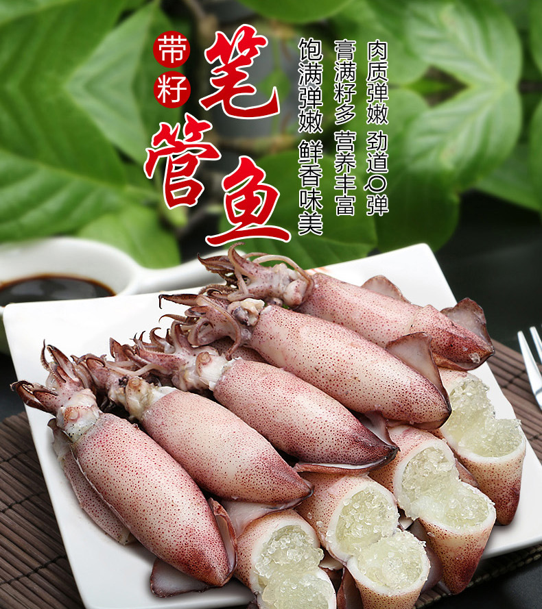 海兔子满籽墨鱼仔新鲜海兔鲜活带籽笔管鱼大乌贼籽乌鱿鱼海鲜水