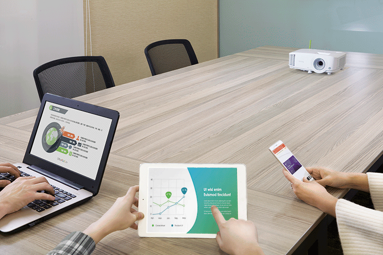 明基e520智能办公商务培训会议教学手机投影仪高清