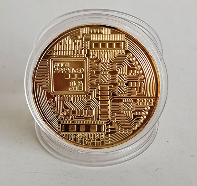 玩具币bitcoin比特币纪念币 外贸金币虚拟币纪念章外币金属工艺品