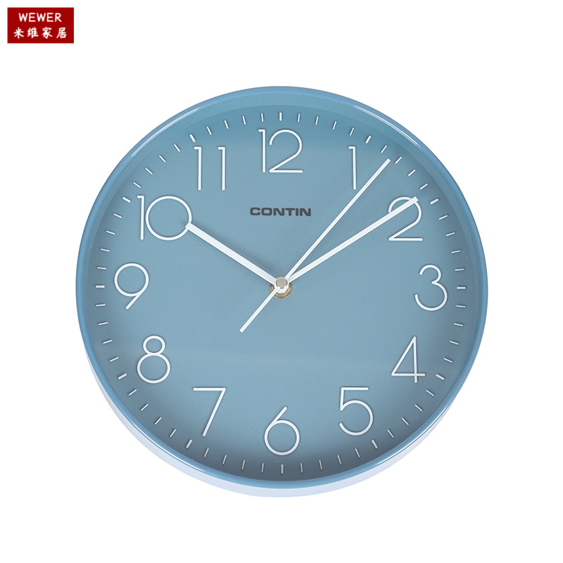 Kangtian Contin Wall Clock Simple Three-Dimensional Word Domestic Sales Foreign Trade Wholesale Mute Scanning round Factory Direct Sales