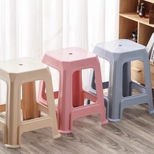 家用加厚塑料椅子客厅简约塑料凳子可叠加高凳大排档椅子工厂批发