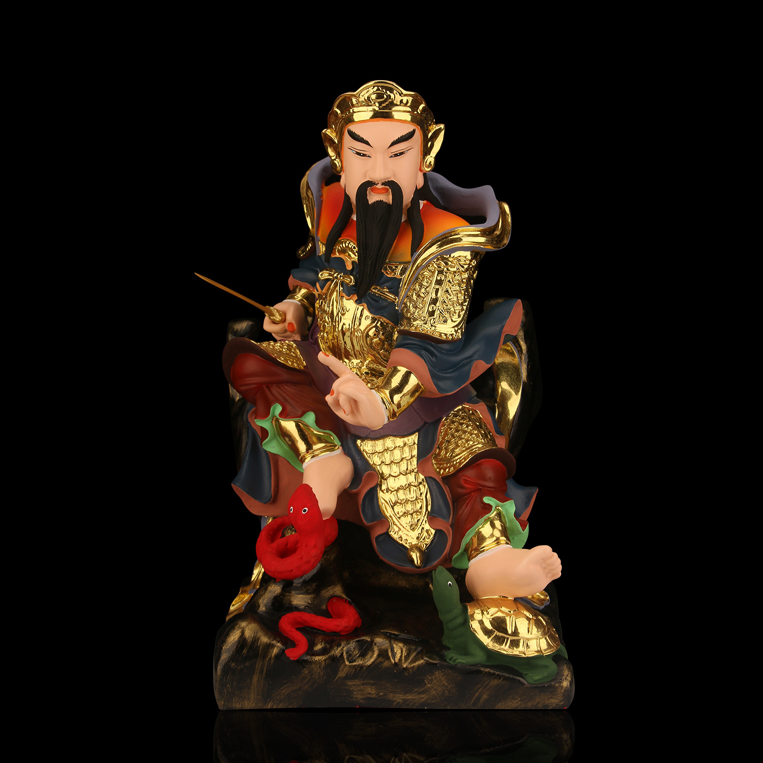 玄天上帝神像真武大帝玄武大帝上帝公北帝树脂佛像摆件12,16寸