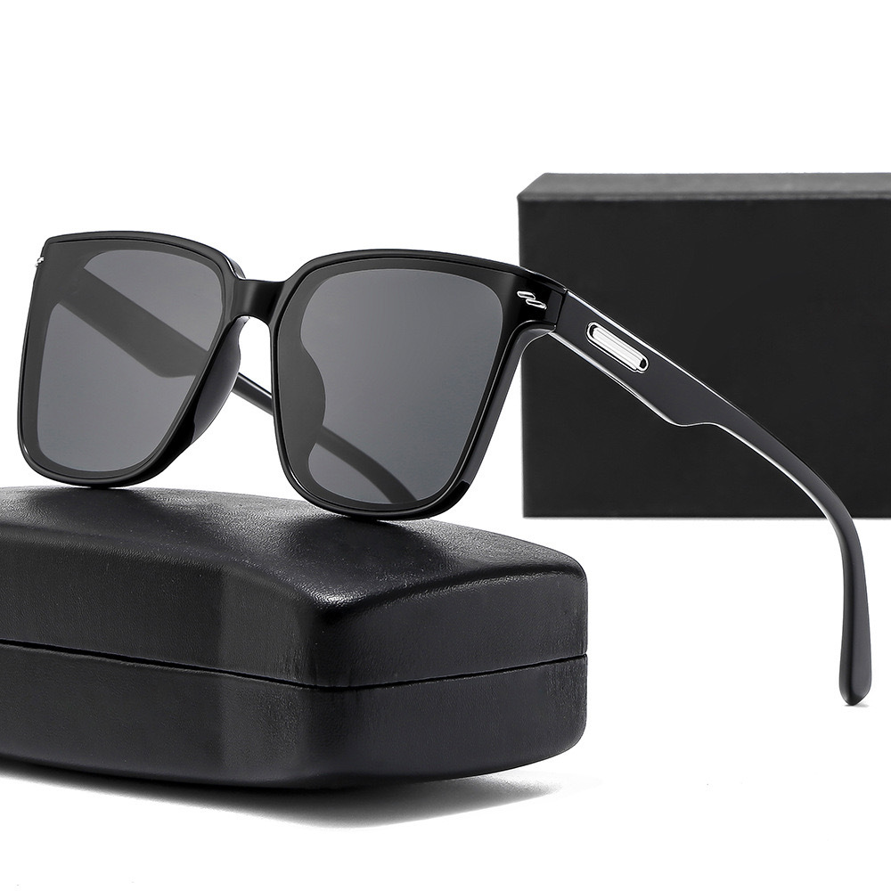 2024新款韩版复古gm墨镜时尚简约高级感太阳镜男女同款显脸小跨境