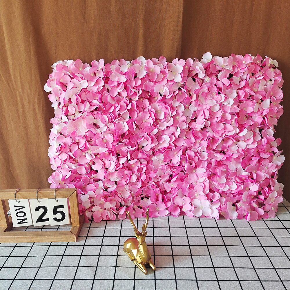 Hydrangea Row Flower Wall Simulation Wedding Shooting Prop Decoration Factory Direct Sales Home Decoration Atmosphere Arch Wholesale