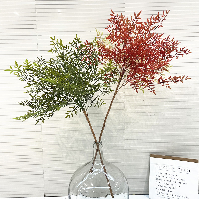 仿真南天竹软胶植物天葵竹新中式家居酒店样板间装饰摄影婚庆软装