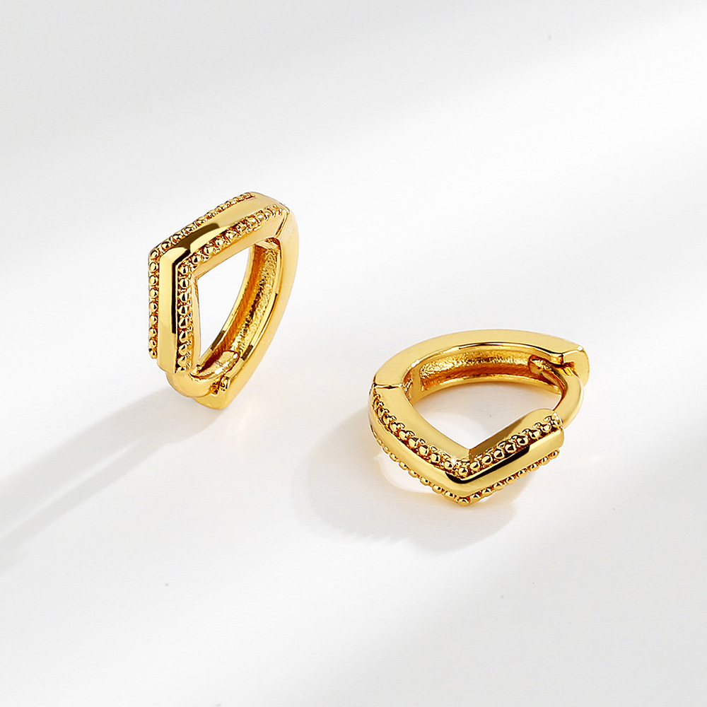 韩版个性18k黄金色耳扣s925纯银耳钉女高级感耳圈耳饰批发-阿里巴巴