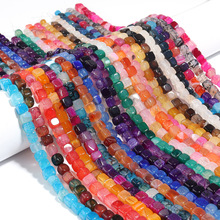优化方形玛瑙 半宝石水晶玛瑙散珠 DIY手工串珠饰品材料