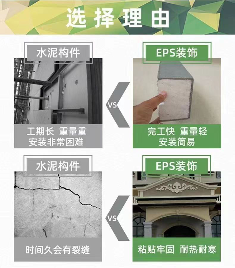 eps泡沫线条外墙各种异形线条新款阴角装饰线条别墅支持-阿里巴巴