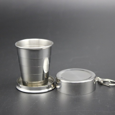 不锈钢折叠杯 伸缩杯 不锈钢伸缩杯 迷你折叠杯 40毫升折叠杯