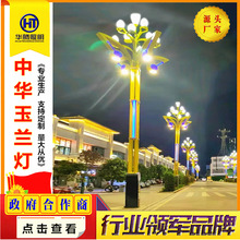 厂家生产LED玉兰灯户外广场8米/10米中华灯市政异形路灯景观灯