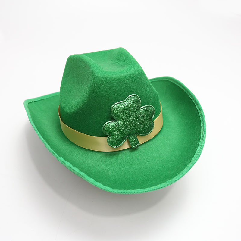 Zilin Cross-Border Amazon New St Patrick Green Top Hat Irish Festival Party Clover Hat