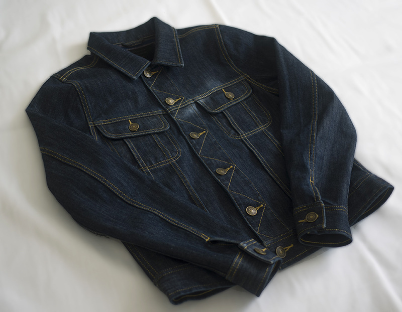 丹宁重磅修身牛仔夹克男复古纯棉原牛养牛款工装外套春秋冬季上衣