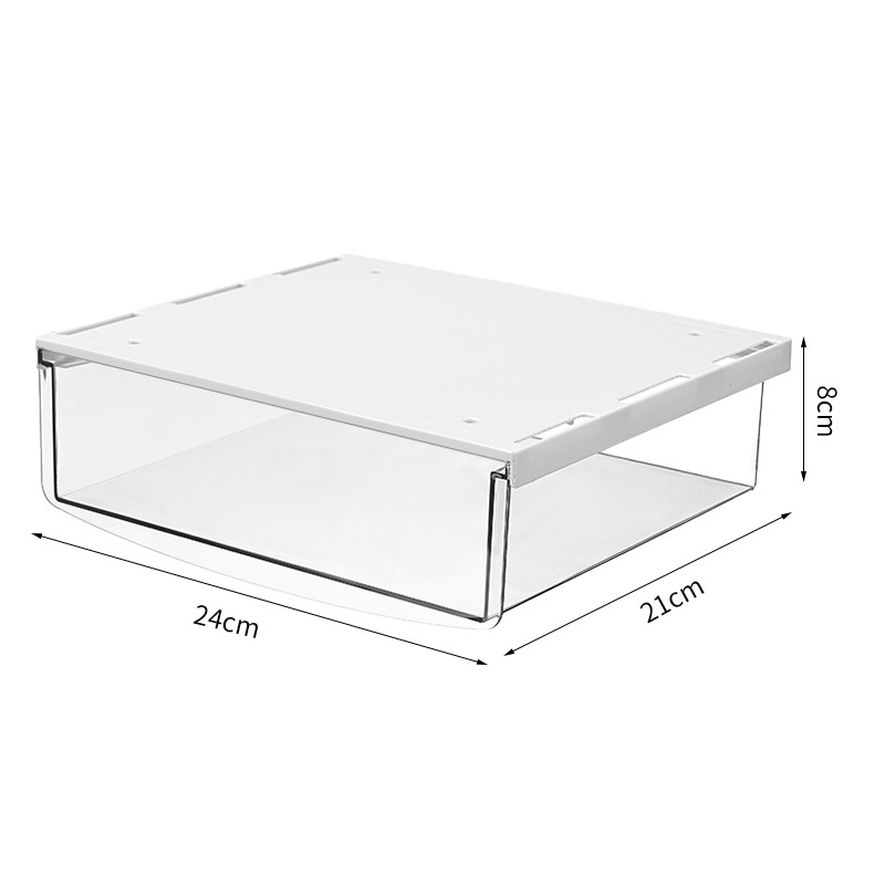 Invisible Drawer-Type Desk Storage Box Desk Stationery Transparent Storage Box Punch-Free Lipstick Plastic Storage Rack