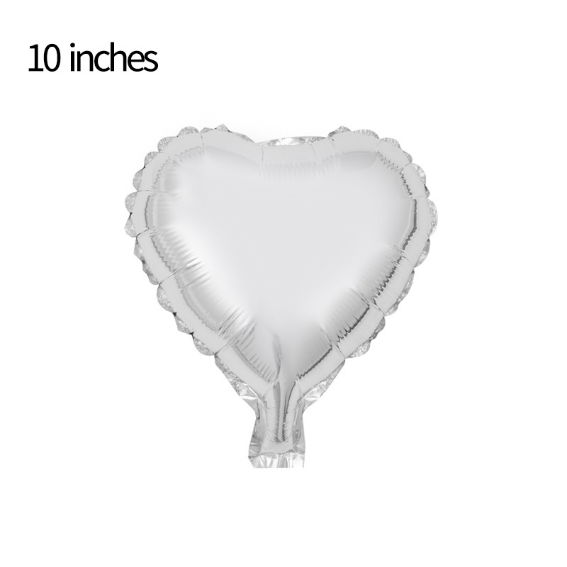 10-Inch Love Light Plate Aluminum Film Balloon Birthday Party Decoration Proposal Live Atmosphere Layout Love Balloon