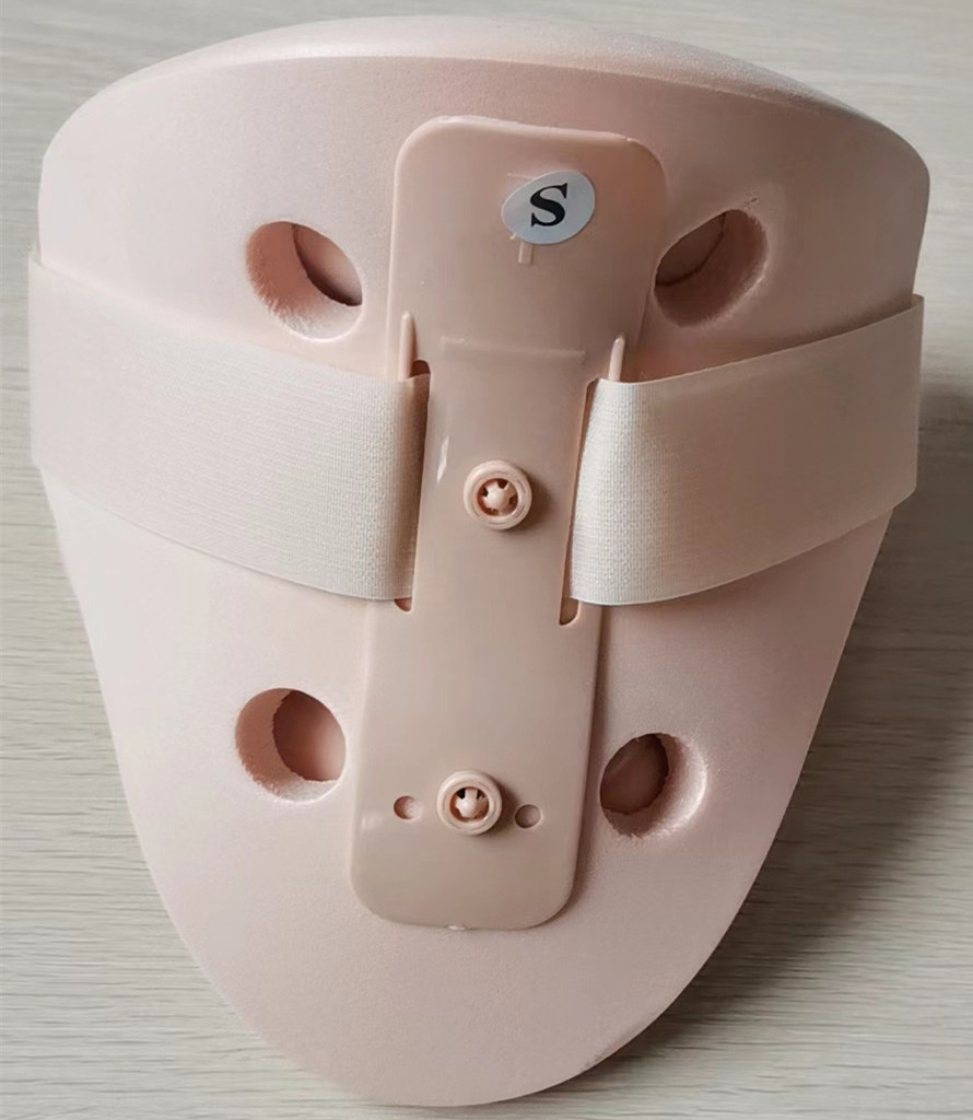 固定分体颈托围领高分子型泡沫板颈托肤色脖子矫正器护颈颈托神器