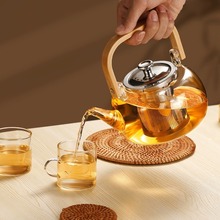 爆款茶壶套装 家用大容量耐高温加厚过滤玻璃烧水壶 煮茶器电陶炉