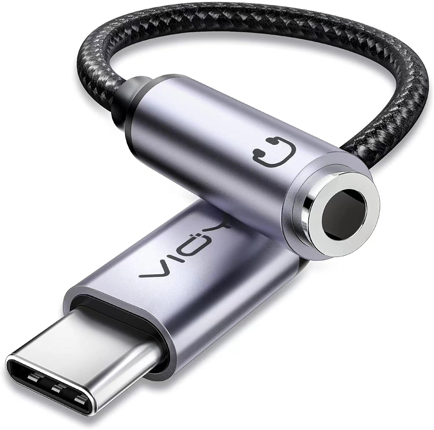 type-c转3.5母数字音频转接线 kt0200芯片解码自动国标美标切换