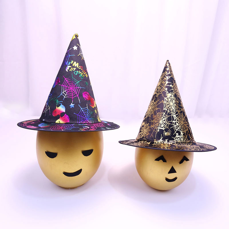 Zilin in Stock Wholesale Ghost Festival Party Makeup Ball Props Decorative Hat Witch Hat Halloween Children Cone Hat