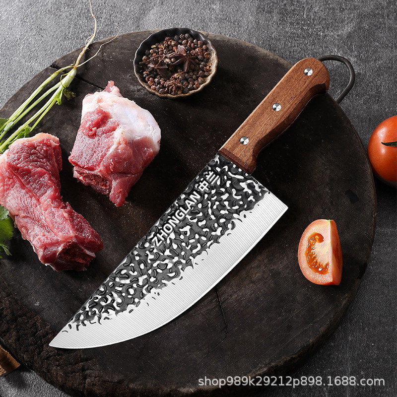 现货锻打猪肉刀分割切肉刀屠夫屠杀猪肉刀斩切斩骨刀市场屠宰刀具