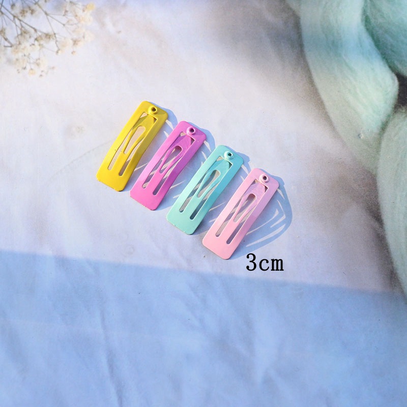 50 Mini Small Sized Square BB Clip Color Paint Children's Barrettes Pet Hairpin Doll Cute Cropped Hair Clip Barrettes