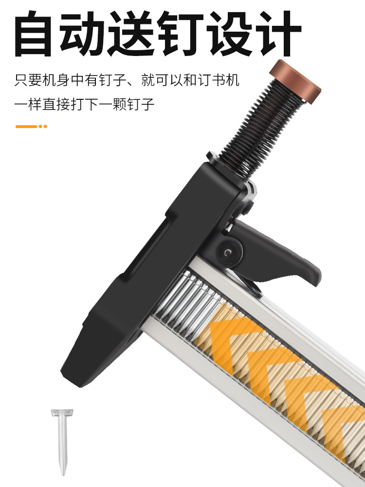 线槽打钉枪手动钉枪打钉器木工装修工具水泥墙砖钢钉枪神器半自动